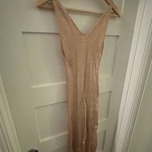 Revamped Sheer Gold Dress